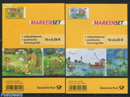 Germany, Federal Republic 2013 Cartoons 2 Foil Booklets, Mint NH, Transport - Stamp Booklets - Ships And Boats - Art -.. - Unused Stamps