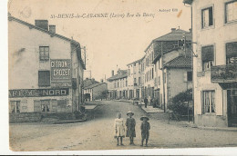 42 // SAINT DENIS DE CABANNES   Rue Du Bourg  Edit Auboyet / Café Du Nord / ANIMEE - Autres & Non Classés