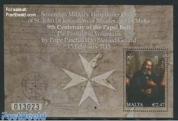 Malta 2013 Papal Bull S/s, Mint NH, Religion - Pope - Art - Paintings - Pausen