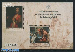 Malta 2013 Mattia Preti S/s, Mint NH, Various - Joint Issues - Art - Paintings - Emissions Communes