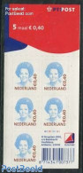 Netherlands 2002 Beatrix 5x0.40 Foil Sheet With PTT Logo, Mint NH - Unused Stamps