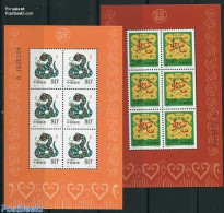 China People’s Republic 2001 New Year 2 M/ss, Mint NH, Various - New Year - Ongebruikt