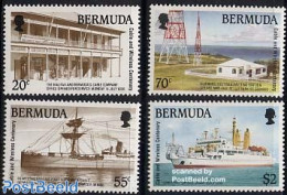 Bermuda 1990 Cable & Wireless 4v, Mint NH, Science - Transport - Telecommunication - Ships And Boats - Télécom