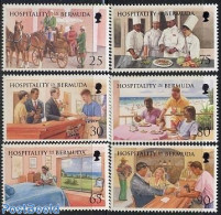 Bermuda 1998 Hospitality 6v, Mint NH, Health - Nature - Sport - Transport - Various - Food & Drink - Horses - Golf - C.. - Food