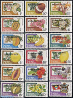 Barbuda 1983 Definitives, Flowers & Fruits 18v, Mint NH, Nature - Flowers & Plants - Fruit - Obst & Früchte