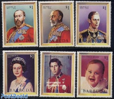 Barbuda 1984 Kings & Queens 6v, Mint NH, History - Kings & Queens (Royalty) - Familias Reales