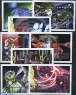 Nicaragua 1994 Alien Sighting 8 S/s, Mint NH, Art - Science Fiction - Zonder Classificatie