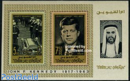 Umm Al-Quwain 1965 J.F. Kennedy S/s, Mint NH, History - American Presidents - Umm Al-Qaiwain