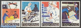 Faroe Islands 1990 Fishing Industry 4v, Mint NH, Health - Nature - Food & Drink - Fishing - Food