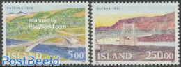 Iceland 1992 Bridges 2v, Mint NH, Art - Bridges And Tunnels - Neufs