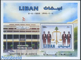 Lebanon 2002 Martyrs Of Justice S/s, Mint NH, Science - Various - Weights & Measures - Justice - Líbano