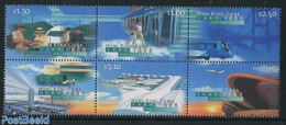 Hong Kong 1998 Chek Lap Kok Airport 6v [++], Mint NH, Transport - Aircraft & Aviation - Railways - Nuevos