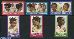 Togo 1970 Hair Dressings 6v, Imperforated, Mint NH, Various - Costumes - Kostums