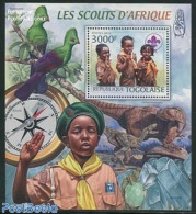 Togo 2012 African Scouts S/s, Mint NH, Nature - Sport - Birds - Prehistoric Animals - Scouting - Prehistorisch