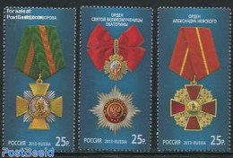 Russia 2013 Decorations 3v, Mint NH, History - Decorations - Militaria