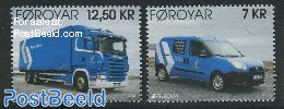 Faroe Islands 2013 Europa, Postal Transport 2v, Mint NH, History - Transport - Europa (cept) - Post - Automobiles - Poste