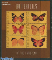 Nevis 2012 Butterflies 6v M/s, Mint NH, Nature - Butterflies - St.Kitts And Nevis ( 1983-...)