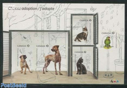 Canada 2013 Animal Adoption 5v S-a, Mint NH, Nature - Animals (others & Mixed) - Cats - Dogs - Neufs