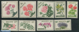 Monaco 1959 Flowers 9v, Mint NH, Nature - Flowers & Plants - Unused Stamps