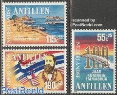 Netherlands Antilles 1988 Cultural Welfare 3v, Mint NH, Art - Bridges And Tunnels - Brücken