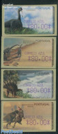 Portugal 1999 Automat Stamps 4v, Preh. Animals (face Value May Vary), Mint NH, Nature - Prehistoric Animals - Automat .. - Ungebraucht