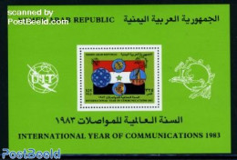 Yemen, Arab Republic 1983 World Communication Year S/s, Mint NH, Science - Int. Communication Year 1983 - Telecommunic.. - Telekom