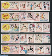 Fujeira 1972 Olympic Winners 25v, Mint NH, Nature - Sport - Horses - Athletics - Basketball - Cycling - Fencing - Hock.. - Athletics