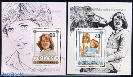 Korea, North 1982 Diana 21st Birthday 2 S/s, Mint NH, History - Charles & Diana - Kings & Queens (Royalty) - Familias Reales