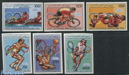 Comoros 1988 Olympic Games Barcelona 6v, Imperforated, Mint NH, Sport - Athletics - Basketball - Cycling - Kayaks & Ro.. - Atletismo