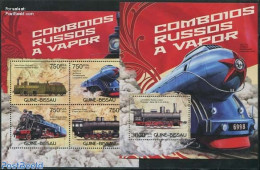 Guinea Bissau 2012 Russian Locomotives 2 S/s, Mint NH, Transport - Railways - Trains