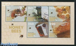 New Zealand 2013 Honey Bees 5v M/s, Mint NH, Nature - Various - Bees - Industry - Unused Stamps