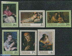 Burundi 1968 Paintings 6v Imperforated, Mint NH, Nature - Cats - Art - Paintings - Rembrandt - Sonstige & Ohne Zuordnung