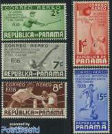 Panama 1938 Panamerican Games 5v, Mint NH, Sport - Baseball - Basketball - Boxing - Sport (other And Mixed) - Béisbol