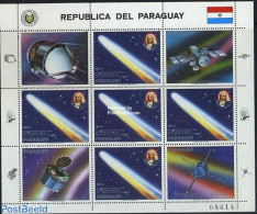 Paraguay 1986 Halleys Comet M/s, Mint NH, Science - Transport - Space Exploration - Halley's Comet - Astronomy