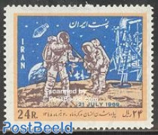 Iran/Persia 1969 Moonlanding 1v, Mint NH, Transport - Space Exploration - Iran