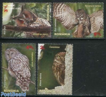 Romania 2013 Owls 4v, Mint NH, Nature - Birds - Birds Of Prey - Owls - Unused Stamps
