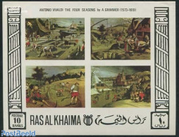 Ras Al-Khaimah 1969 Abel Grimmer Paintings S/s, Imperforated, Mint NH, Art - Paintings - Ras Al-Khaimah