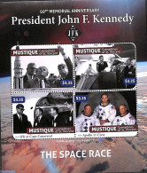 Saint Vincent & The Grenadines 2013 Mustique, The Space Race 4v M/s, Mint NH, History - Transport - American President.. - St.Vincent Und Die Grenadinen