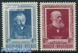 Belgium 1952 Authors 2v, Mint NH, Authors - Unused Stamps