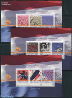 Netherlands - Personal Stamps TNT/PNL 2013 Briefmarkenmesse Essen 3 S/s, Mint NH, History - Nature - Sport - Flags - F.. - Cyclisme