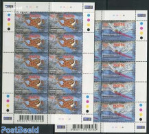 Malta 2001 Europa, Water 2 M/ss, Mint NH, History - Nature - Europa (cept) - Frogs & Toads - Insects - Water, Dams & F.. - Malta