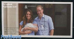 Guernsey 2013 Royal Baby S/s, Mint NH, History - Kings & Queens (Royalty) - Königshäuser, Adel