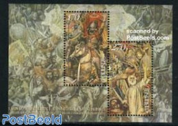 Armenia 2001 Avarayr Battle S/s, Mint NH, History - Nature - Militarism - Horses - Art - Paintings - Militaria