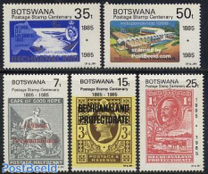 Botswana 1985 Stamp Centenary 5v, Mint NH, 100 Years Stamps - Stamps On Stamps - Postzegels Op Postzegels