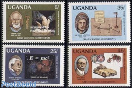 Uganda 1987 Science In History 4v, Mint NH, Health - History - Science - Transport - Health - Nobel Prize Winners - Ph.. - Nobelpreisträger