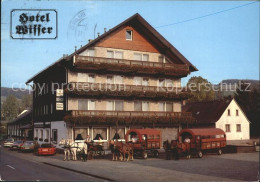 72237154 Nistertal Westerwald Hotel Wisser Pension Mit Pferdewagen Nistertal - Autres & Non Classés