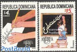 Dominican Republic 2002 UPAEP/Education 2v, Mint NH, Science - Education - U.P.A.E. - Sonstige & Ohne Zuordnung