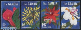 Gambia 1995 Flowers 4v, Mint NH, Nature - Flowers & Plants - Gambia (...-1964)