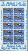 Gibraltar 1978 Gibraltar From Space M/s, Mint NH, History - Transport - Various - Europa Hang-on Issues - Space Explor.. - Europese Gedachte