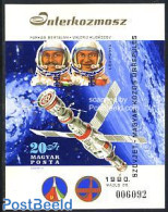 Hungary 1980 Intercosmos S/s Imperforated, Mint NH, Transport - Space Exploration - Nuevos